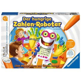 Ravensburger Tiptoi 00706 Game: Der Hungrige Zahlen-Roboter / Formen Und Zahlen bis 20 Lernen: Exciting Educational Game For Children Aged 4 - 7 Years (German Language Version), Single