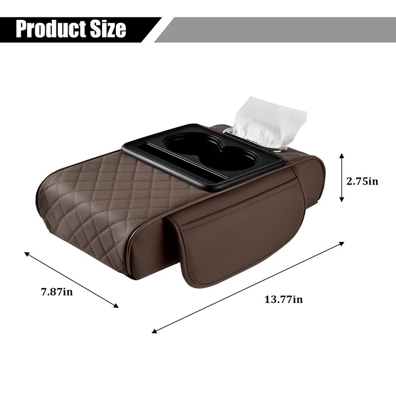 Bittwee Car Center Console Armrest Pillow, 4 in 1 Vehicle