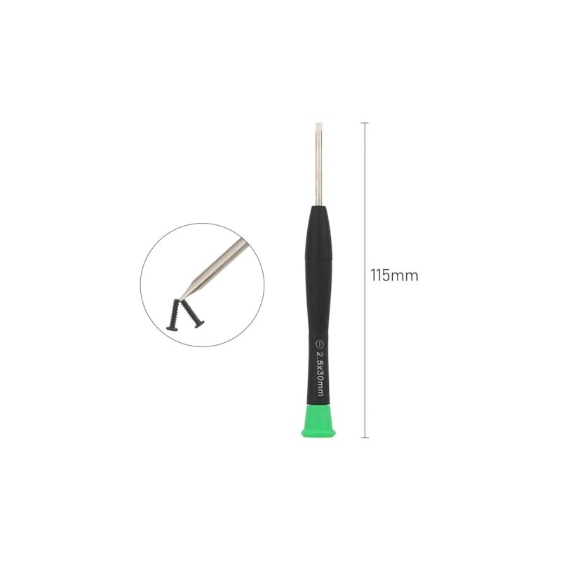 Precision Slotted Screwdriver 2.5mm x 30mm Flat Head, Mini Magnetic