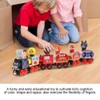 Mini Wooden Magnetic Train Set Cartoon Vehicle Blocks Children Educational
