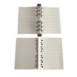 Sevenk Refill 6 Hole A6 Lined Loose Papers for Mulberry Agenda 75 Pages 19/19/38/19/19mm Light Cream Colour