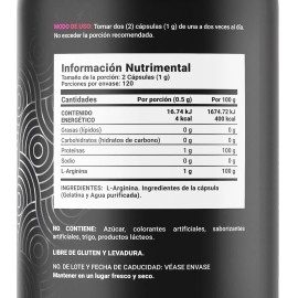 Arginina De 240 Cápsulas De 500mg, Pure Arginine B Life