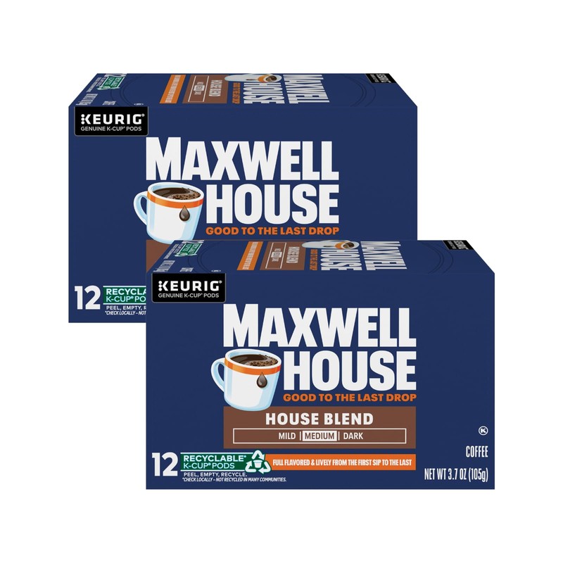 Maxwell House Blend Coffee K Cup Single Serve, 24 Count