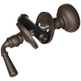 Deltana SDL980U10B Storm Door Latch with A Round Rose 7/8-Inch to 1-3/8-Inch Door Thickness