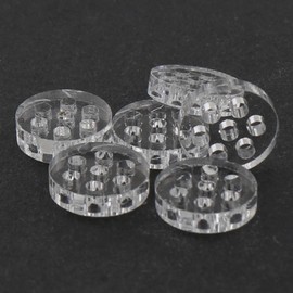 Heyous 20PCS 8mm Transparent Glass Screen Filter Glass Accessory Borosilicate Glass Honeycomb Hole Filter for Laboratory Filter