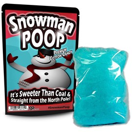 Snowman Poop Cotton Candy Silly Stocking Stuffers for Women Funny Holiday Candy Gags Snowman Novelty Christmas Gags Blue Candy Gluten-Free Sweets Gag Gifts for Teens Christmas Gags