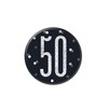 Round Prismatic 50th Birthday Badge | Party Accessories | Black