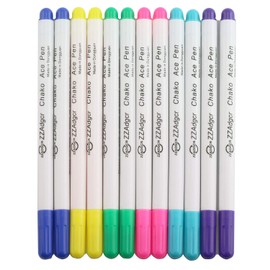 NX Garden Disappearing Ink Fabric Marker Pen for Sewing Art Washable Art and Lettering 12PCS 6 Color Vanishing Air Erasable Pen