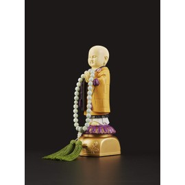 Eswold My House Monk (Kesa Type) Hannya Heart Sutra Main Body Part: Approx. 3.3 x 3.3 x 8.1 inches (8.5 x 8.5 x 20.5 cm), Base: Approx. 3.1 x 3.9 x 1.6 inches (8 x 10 x 4 cm)