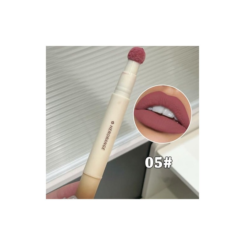 Juego de 5 Labiales Líquidos Mate Aterciopelado Coreano, Resistente al