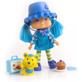 The Loyal Subjects Strawberry Shortcake 5.5“ Blueberry Muffin Doll w/ 4 Surprise Reveal Accessories