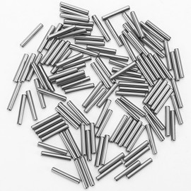 100PCS Metal Dowel Pins, 12.5mm x 2mm (0.49" x 0.08"), Bearing Steel Parallel Pegs Rod Fasten Elements Widely Used On Precise Location Shelf Support (Silver Tone Color)