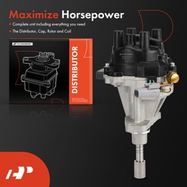 A-Premium Ignition Distributor with Cap and Rotor Compatible with Nissan Pickup 1996-1997 2.4L, Replace# 221001S702, 221001S703