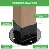 Post Holder, Pack of 2 Screw-On Sleeves, 50 x 50