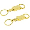 Gold Rectangle Quick Release, Pull Apart Valet Keychain Accessory Detachable