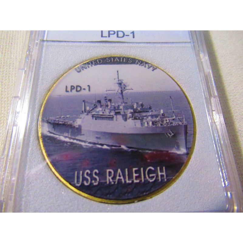 US NAVY - USS Raleigh (LPD-1) Challenge Coin