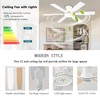 iacaf 52inch Low Profile Ceiling Fan with Light and Remote/APP