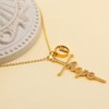 Yongxu Inspirational Gold Plated 'Hope' Cross Necklace with Sparkling Cubic
