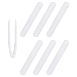 PATIKIL Magnetic Stirrer Bar, 60x8mm 6 Pcs PTFE Magnetic Mixer Stir Bars Magnet Mixing Rod Set for Flat Bottom Beaker Laboratory Home Lab with Plastic Nipper, Type-C