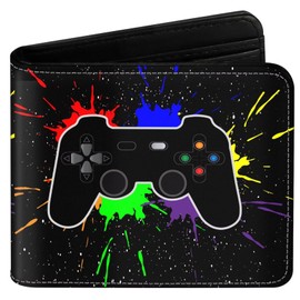 Boys Wallet Gifts for Gamers Boys Gamepad Leather Wallets Credit Id Card Cash Holder Rfid Blocking Zipper Aesthetic Wallets With Coin Pocket Id Window Teen Gaming Wallets for Gamers Men Boys Teenager