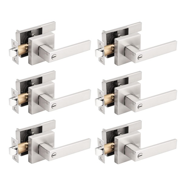 Brotima 6 Pack Privacy Door Lever, Keyless Interior Door Handle