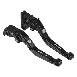 LANQIAN Brake Clutch Levers Set Foldable Extendable CNC for MT07 2014-2023 Black