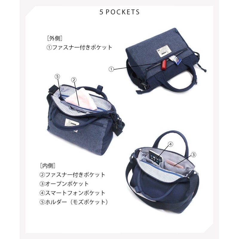 Mozu Combi-ZZEI Series Casual Bag, navy / orange