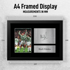 HWC Trading FR A4 Mark Viduka Celtic Gifts Printed Signed Autograph Picture for Football Fans and Supporters - A4 Framed