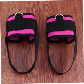 Outanaya 2pcs Ankle Strap for Cable Machines Padded D-Ring Cuffs for Leg Extensions Glute Workouts and Lower Body Exercises Rosy