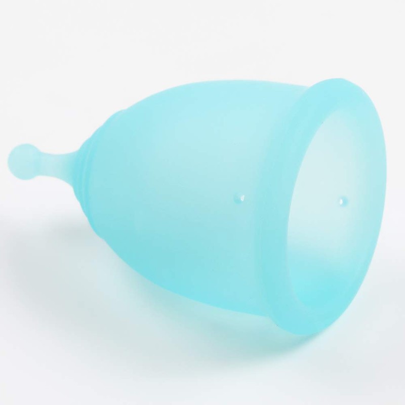 Nopra Cup ボール型 洗浄カップ付き 月経カップ ノプラカップ (Bシーブルー, Lサイズ)