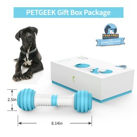 PETGEEK Interactive Dog Bone Toy, Automatic Dog Chase Toy, Electronic Pet Toys for Medium/Large Dog Boredom, USB Rechargeable Safe Material, Blue Color