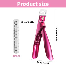Nail Clippers Gel Nails Nail Cutter Nail Tip Cutter Nail Cutter Flat Nail Clippers Nail Clipper Artificial Nail Clippers False Nail Clippers Gel Nails with 10 Magnets for Acrylic Nails