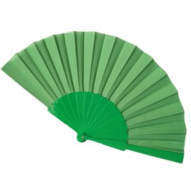 WS UK Fabric Handheld Folding Fan [Green]