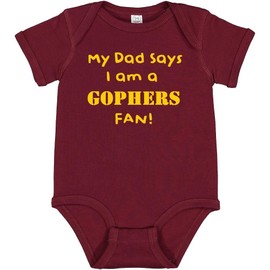My Dad Says I Am A Gophers Fan Cute Baby Boy Bodysuit Outfit Romper Gift (Newborn)