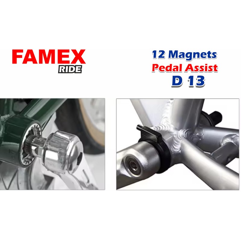 FAMEX RIDE E-Bike PAS Pedals Sensor Power Assist Integrated Waterproof