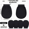 Guantes Exfoliantes Tatuo 4 Piezas Color Negro para Baño y