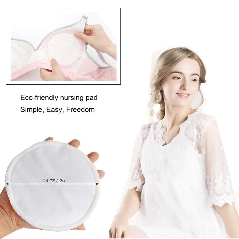 PINOWU Reusable Nursing Pads (10 Pack) for Breastfeeding Moms -