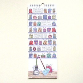 Quire Birthday Calendar - Mahogany Design - Size 140mm x 340mm