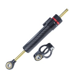Motorcycle 10" Steering Damper Adjustable Damper Universal Steering Stabilizer For Street Bike Safety Control Carbon Fiber (Carbon Fiber 10")