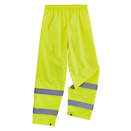 Ergodyne Standard Class E Lightweight Hi-Vis Rain Pants, Lime, Large