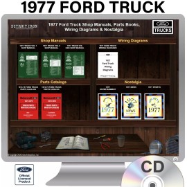1977 Ford Truck Shop Manuals, Parts Books & Wiring Diagrams Kit