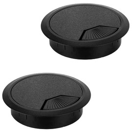 LICQIC 2 Pcs 80 mm Desk Cable Grommets, Round Desk Cable Hole Cover, Computer Desk Cable Hole Caps, for Desktop Cable Organizer
