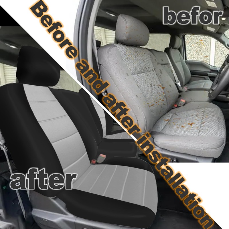 EDIETH Front 40/20/40 Thickened Heavy-Duty Oxford Fabric Seat Covers Compatible