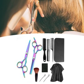 11pcs Hair Cutting Scissors Kit, Stainless Steel Hairdressing Scissor Set Thinning Scissors Hair Shears Set Hair Cutting Kits Haircut Accessories for Barber Shop