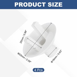 sourcing map 4Pcs Air Conditioner Drain Hose Connector Elbow Fitting with Rubber Rings for Mini-Split Units and Window AC Unit 25mm, White