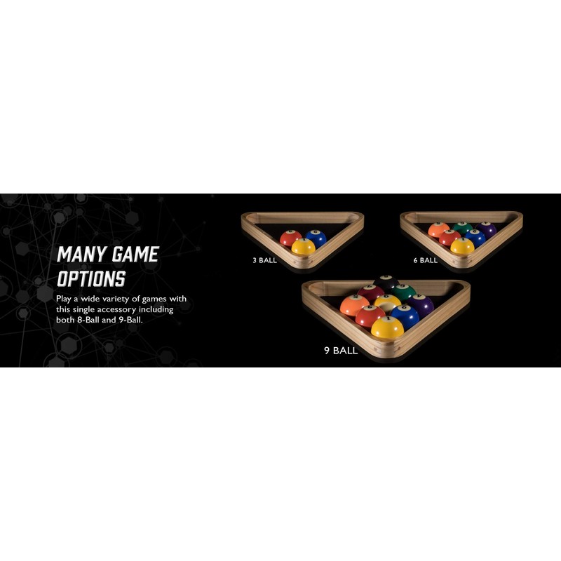 Viper Billiard/Pool Table Accessory: 8-Ball Rack, Hardwood Triangle, Holds Standard