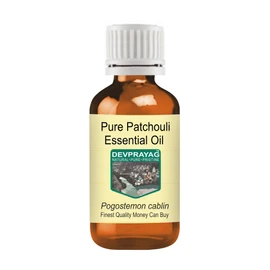 Devprayag Pure Patchouli Essential Oil (Pogostemon cablin) Natural Therapeutic Grade Steam Distilled 2ml (0.06 oz)