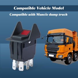 Esttlamer 30T37620 Rocker Switch 6 Terminal Compatible with Muncie Dump Truck, Remote Start Switch