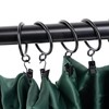 24 x Black Metal Curtain Rings with Eyelets for Curtain