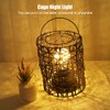 Iron Cage LED Night Light Bulb Lamp for Bedroom Lighting